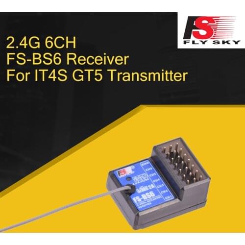 Flysky FS-BS4 BS3 BS6 2.4G 3CH 4CH 6CH Receiver with Gyro Stabilization for Flysky FS-IT4S IT4 FS-GT2 GT2E GT2F Remote Control