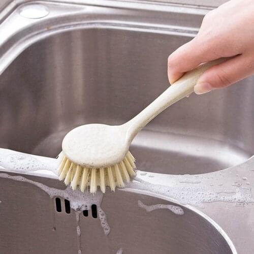 Pan Pot Bowl Tableware Brush Dish Washing Brush Home Kitchen Cleaning Tools Kitchen Wooden Long Handle Cleaning Brush