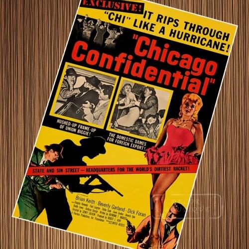 Chicago Confidential Classic Movie Film Noir Retro Vintage Poster Canvas Painting DIY Wall Paper Home Decor Gift
