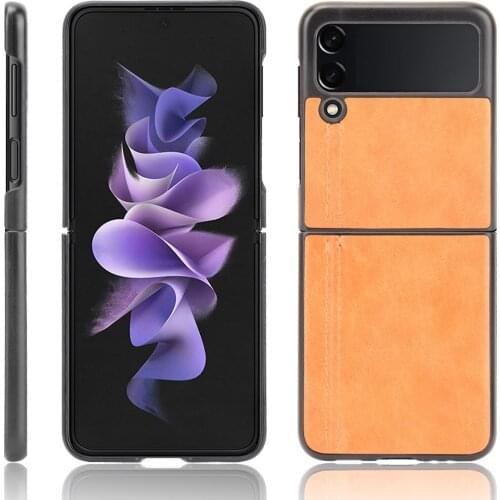 Anti-Scratch Leather Phone Bag Case for Samsung Galaxy Z Flip 3 5G Flip3 Ultra Thin Protective Cover Funda