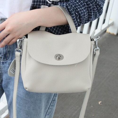 Fashion Small Handbags Women Mini Bag 100% Soft Genuine Leather Ladies Shoulder Crossbody Bags High Quailty Solid Messenger Bag