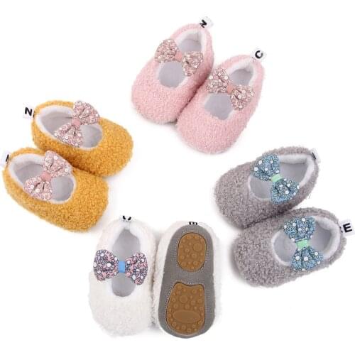Newborn Baby Boys Girls First Walkers Anti-Slip Winter Warm Toddler Animal Foot Baby Shoes Booties Slippers Soft Sole Crib Shoes