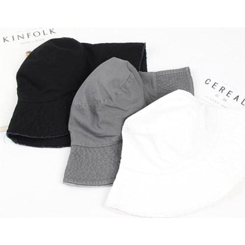 Autumn and Winter Cotton Solid Bucket Hat Fisherman Hat Outdoor Travel Hat Sun Cap Hats for Men and Women 484