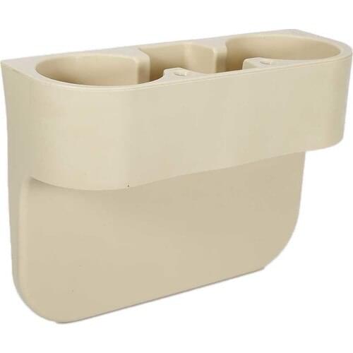 Bilsev Auto Accessory Pocketing Plastic Cup Holder-Cream