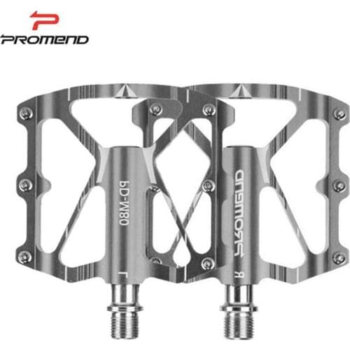 Promend MTB bike pedal CNC ultra-light aluminum non-slip 12 pins 3 bearings Big feet pedals Pedals vtt Mountain Bike Accessories