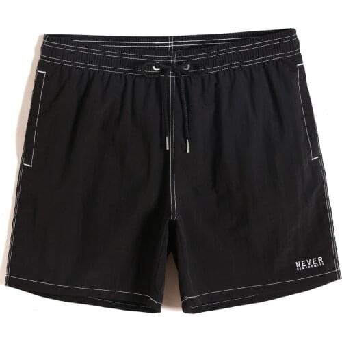 QIKERBONG Men Beach Shorts Board Boxer Trunks Short Casual Quick Drying Bermuda Short Bottoms Pants Mens Swimwear Swimsuits