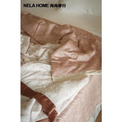 French Romantic Small Floral Tencel Airable Cover Summer Cool Summer Quilt Washable