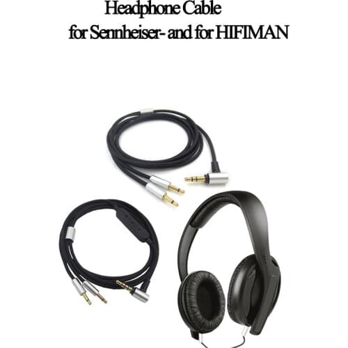 Replacement 3.5mm to 2.5mm Earphone Cable for Sennheiser- HD202 HD477 HD497 Headset Audios Cord with Tuning Function