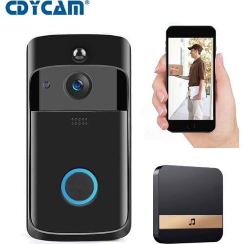 HD 720P Smart WIFI Doorbell Intercom Video Ring Door Bell With Camera IR Entry Door Alert Wireless Security Chime Door Cam Alarm