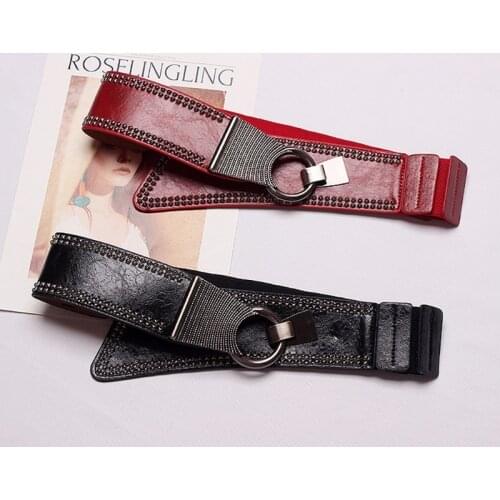 Womens Waist Belts Plus Size25\"-70\"Dresses leather Elastic Stretch Cinch Belt XXFB