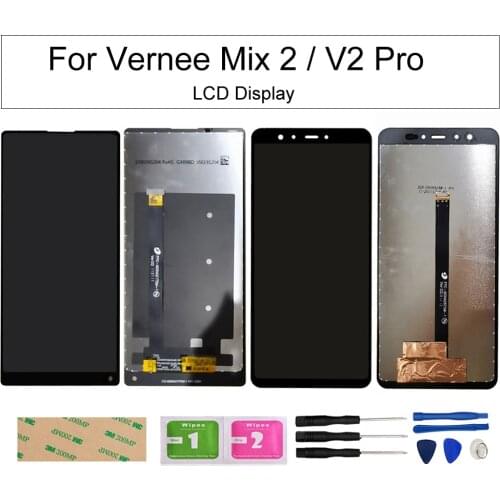 For Vernee Mix 2 LCD For Vernee V2 Pro lcd Display Touch Screen Digitizer Assembly Repair parts Panel Lens Sensor Free Shipping
