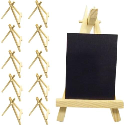 10PCS Pine Wood Mini Easel Triangle Artist Painting Table Wedding Number Name Menu Card Display Stand Board