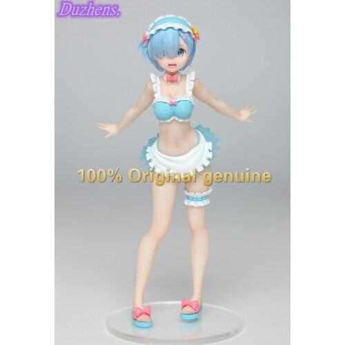 100% Original genuine Re:Zero kara Hajimeru Isekai Seikatsu REM Maid swimsuit PVC Action Figure Anime Figure Model Toy Doll Gift