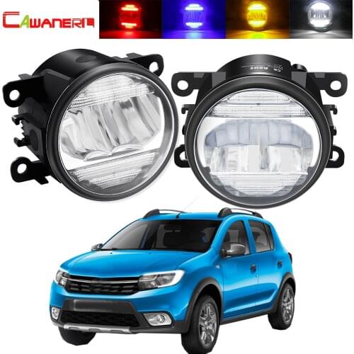 2in1 Fog Light Assembly Daytime Running Lamp For Renault Sandero / Stepway Hatchback 2008-2015 Car Front Bumper DRL Fog Lamp