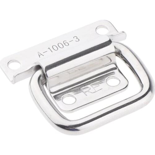 316 Stainless Steel Recessed Folding Pull Handle Grip for Marine Boats Deck Hatch Cabinet Gate Doors