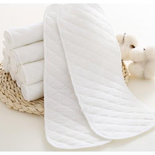 5pcs Reusable Newborn Baby Diapers Cloth Diaper Inserts 1 piece 3 Layer Insert Cotton Washable Babies Care Eco-friendly Diaper