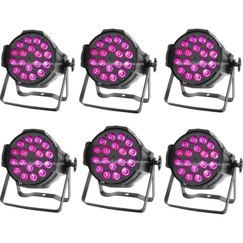 6pcs / lots) 18 leds par light 10W 4in1 RGBW Parcan DMX512 Signal Wedding event washer Stage lighting effect