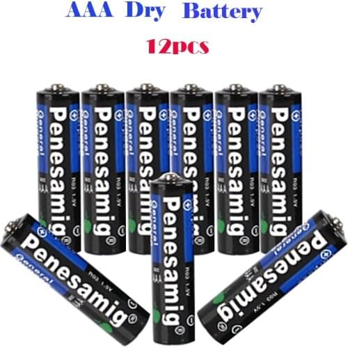 AAA 12PCS 100mAh 1.5V 3A Carbon Dry Battery Baterias For Camera Calculator Alarm Clock Mouse Remote Control Battery 3A