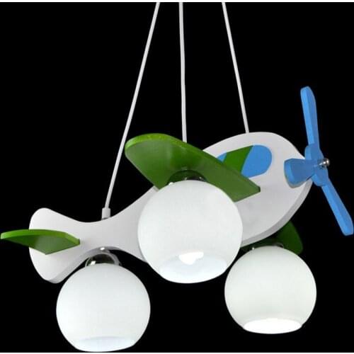 White Cartoon Airplane Kids Room Pendent Lighting Creative Bedroom Pendant Lamp Boys Room Pendent Light