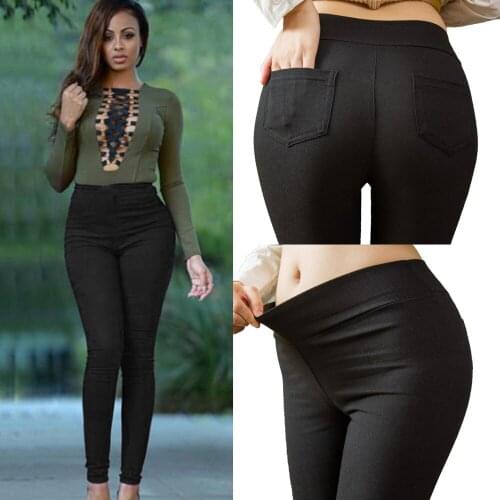 Womens Candy Pants Pencil Trousers Spring Fall Stretch Pants For Women Slim Ladies Trousers Female