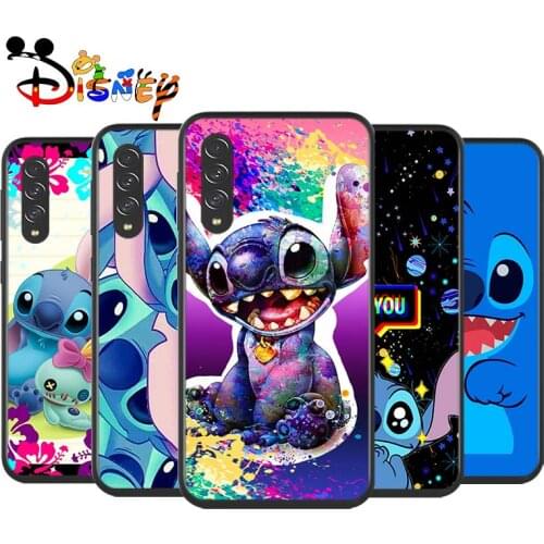 Stitch cartoon cute for Samsung Galaxy A90 A80 A70 A60 A50 A40 A20 A2Core A10 M31 M21 M60 M40 M30 Black Phone Case