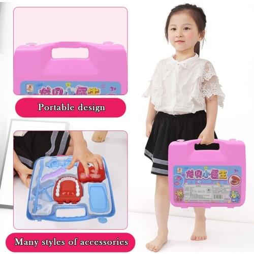 Kids Doctor Set Dentist Toys Girls Role-playing Games Hospital Pretend Play Medical Kit Nurse Bag Toys For Children Kids Game