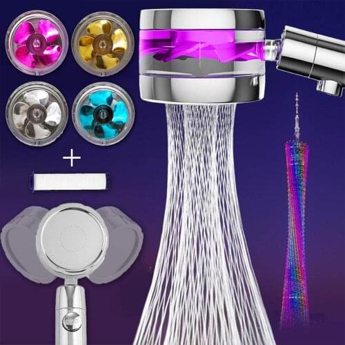 Water Saving Spray Shower with Pause Switch Handheld Turbocharged Head 360 Degree Rotatable Shower Accessories for Bathroom