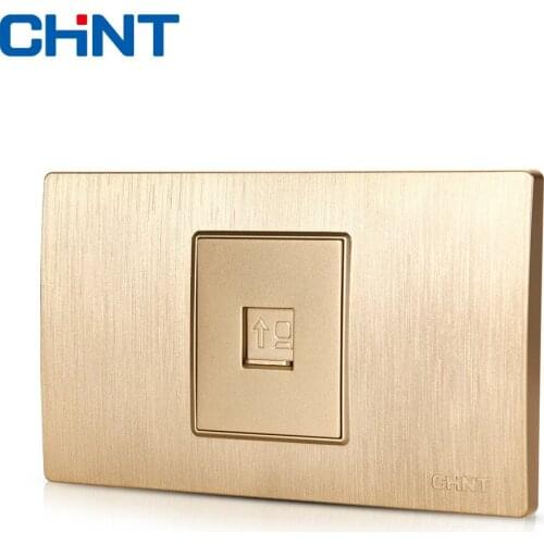 CHINT Electric Network Socket 118 Type Switch Drawing Gold Within Block Steel Frame NEW5D A Computer Socket