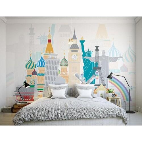Custom Lovely sweet children cartoon murals papel de parede, living room sofa TV wall Theme Room wallpaper