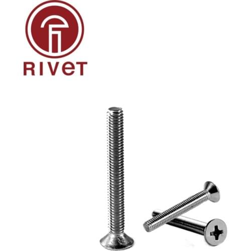 GB819 DIN7046-1 Stainless Steel 304 A2-70 M1.6 M2 M2.5 M3 Phillips Flat Countersunk Head Micro Machine Screw 20/50/100 PCS