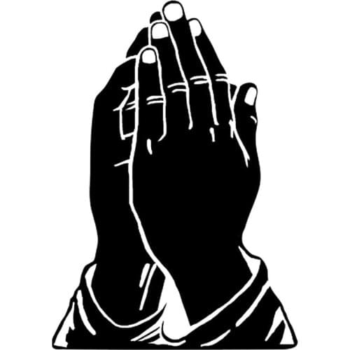 Praying Hands Christianity Graphic Car-Sticker and Decals for Car Bumper Window Waterproof Car Accessories Interior PVC17*12cm
