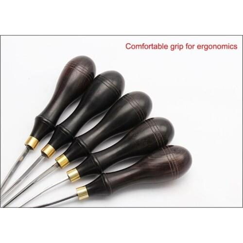 DIY Leathercraft Edge Beveler Wood Handle Edge Cutting Skiving Beveling Leather Craft Tools MUMR999