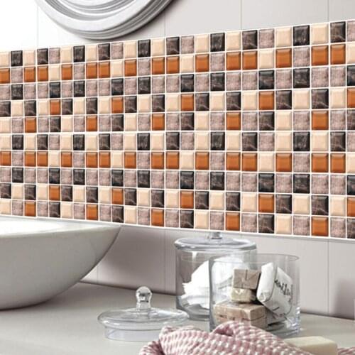 Tile Shape Wall Stickers, Self Adhensive Tile Patterns on Dry and Smooth Surface for Bathroom/Kitchen Art Decal