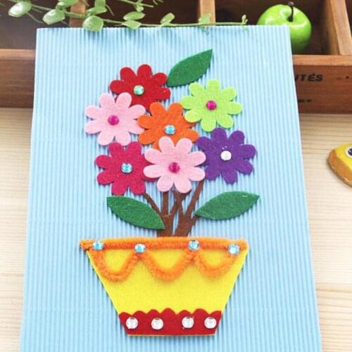 Gome Decor Non Woven Fabric Petal Flower Slice Children Creative Handmade DIY Educational Adhesive Art Craft Material Patch