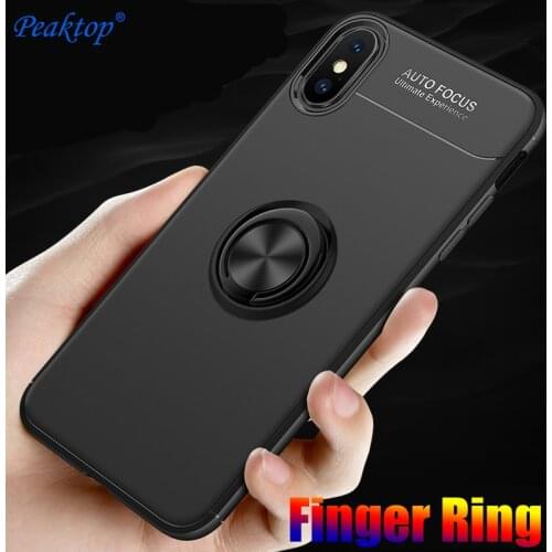 2018 NEW Finger Ring Holder Soft Case For iphone XS MAX XR 7 8 6 X 10 6S Plus Matte Auto Focus Silicone Phone Cover