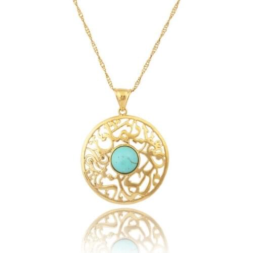 2017 New Arrival gold color Turkey Pendant Necklace Chian JEWELRY