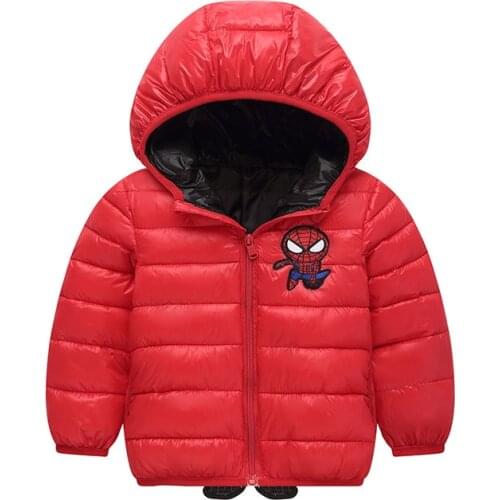Autumn Winter Boys Girls Children Jacket Outerwear Warm Kids Light Down Jacket Hooded Coat Parka 1-5Y