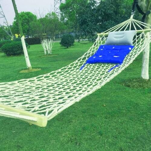 Portable Camping Hammock Mesh Net Travel Hanging Sleeping Bed Swing Chair Hamaca For Garden Beach Yard Swing Hanging Bed