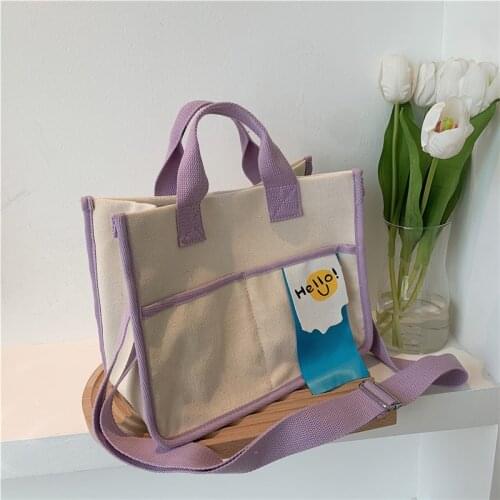 Women Bags Casual Handbag New Fashion Tote Bags for Women Large Capacity Shoulder Bag Canvas Panelled Messenger Bags Casual Tote