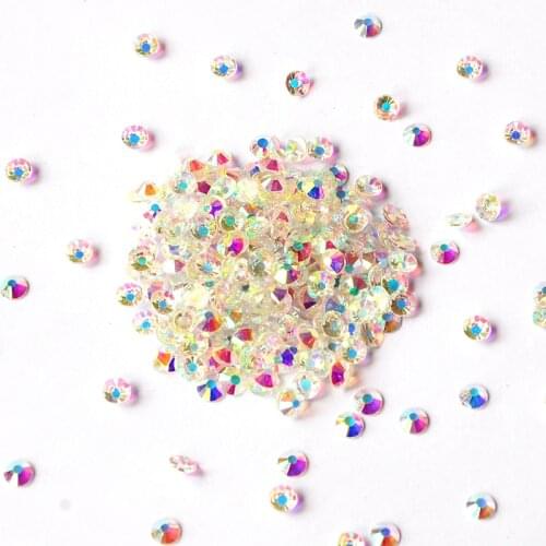 Different Sizes unfoiled AB Strass3D DIY Shiny Rhinestones Nail Rhinestoens For Nails Crystal Nail Art Decoration Gems
