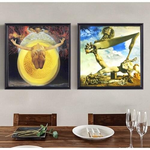 Salvadores Dalies Christ Of Saint John Of The Cross Omen Of The Cvil War Painting Canvas Pictures For Living Room Home Decor