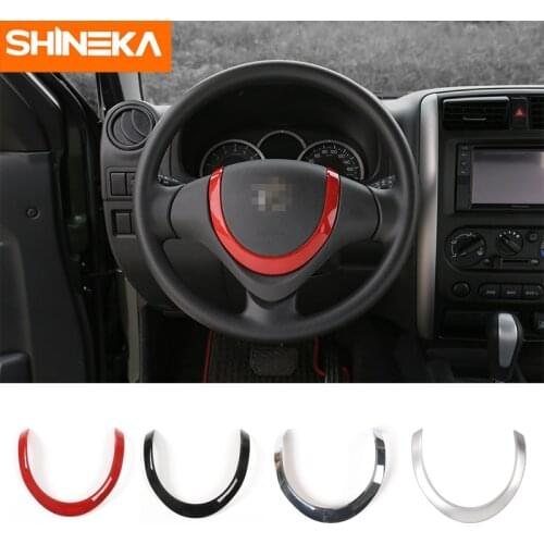 SHINEKA Car Styling Steering Wheel Cover U-Shaped Decoration Moulding Kit for Suziki Jimny 2007 Up Car Accessories