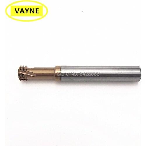VAYNE TIN CNC machine HRC60 Metric 3 teeth Solid Carbide Thread Milling cutter M1.4M1.6M2M2.5M3M4x0.7 M5M6M8 M10x1.5 M12M14M16
