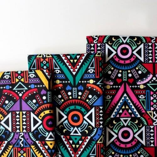 Patchwork Fabrics Cotton Fabric The Cloth National Wind Cloth by The Meter Clothing for Patchwork 50*145cm 160g/m