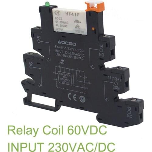 Slim Relay Mount On Screw Socket with LED and Protection Circuit 230VDC/AC
