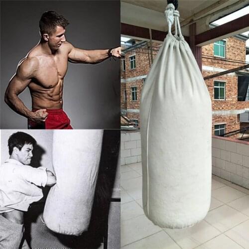 60cm-200cm Training Fitness Sandbag BJeet Kune Do Sandbag Boxing Kickboxing Taekwondo Karate Canvas Punching Bag For Adults Kids