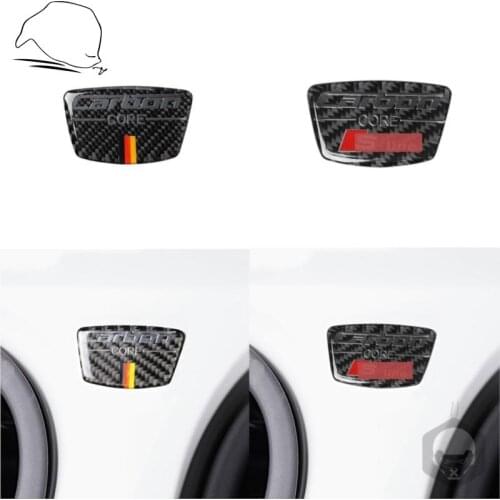 For Audi All Series Universal A4 A5 Carbon Fiber Emblem Car B Column Sticker Strips Cover Trim Styling Decoration Accessories