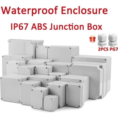 AG Series High-end Quality IP67 Waterproof DIY Electrical Junction Box ABS Connector Enclosure Case Outdoor Distribution Housing