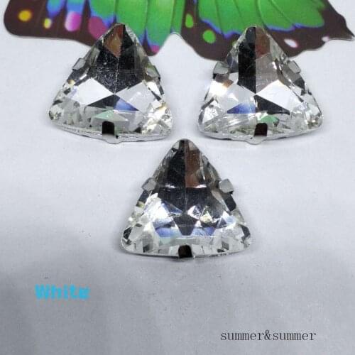 18mm shape Crystal Glass Sewing Rhinestones with Silver bottom DIY Womens Dresses and wedding Dresses Complete color