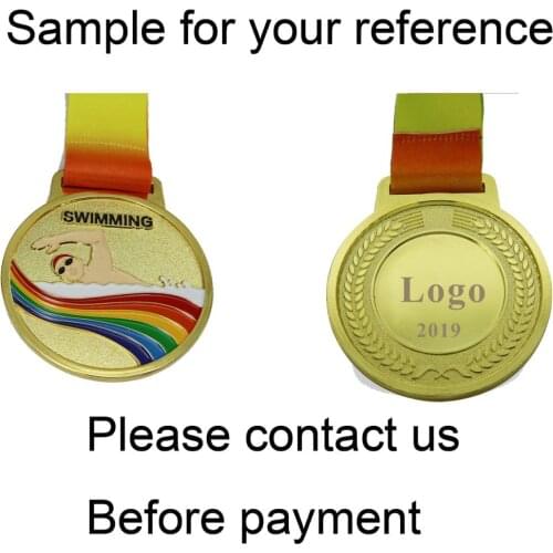 1Set Swimming Medal Add Your LOGO on Back Side ,1set Contain 1pcs Gold Medal and 1pcs silver Medal and 1pcs copper Meda